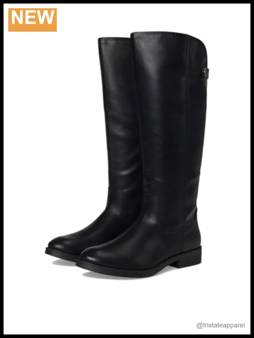 FRYE AND CO. Kellie Button Tall Mid-Calf Equestrian Boots with Block Heel